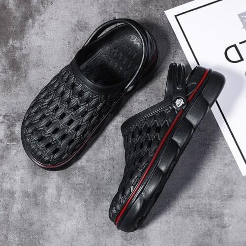 2021 Summer Mens Shoe Outdoor Sandals Garden Kitchen Bathroom Beach Wear Resistant EVA Flat Thickness Slippers summer sandals