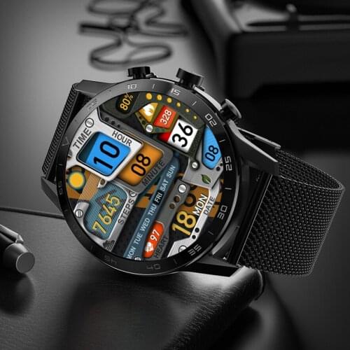 Timewolf 454*454 Smart Watch Men Android 2021 Full Touch DIY Face Answer Call Wireless Charge Smartwatch For IOS Android Phone