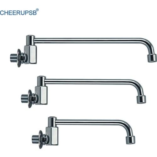 Kitchen Sink Swing Faucets Hotel Single Cold Sway Handle Tap Copper Chrome Faucet Horizontal Rotation Taps Round Square Faucets