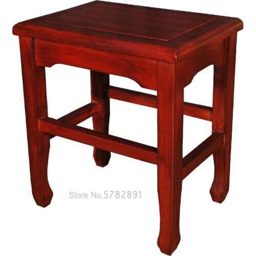 Solid Wood Stools Household Mahogany Small Square Stool