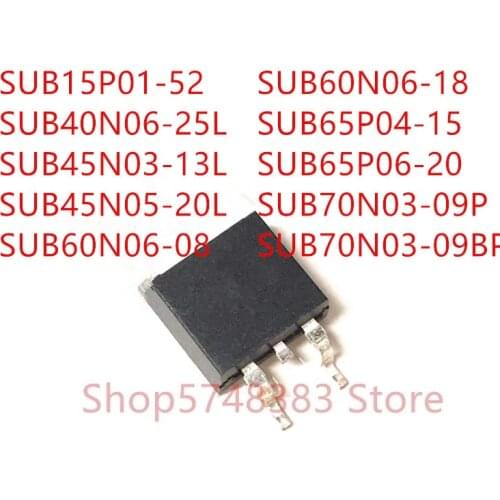 SUB15P01-52 SUB40N06-25L SUB45N03-13L SUB45N05-20L SUB60N06-08 SUB60N06-18 SUB65P04-15 SUB65P06-20 SUB70N03-09P SUB70N03-09BP