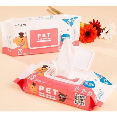 LeChong Pet Cat Wet Wipes Dog Wipes No-Alcohol No-Stimulation Skin-friendly Dog Pet Wipes Pet Cleaning Supplies