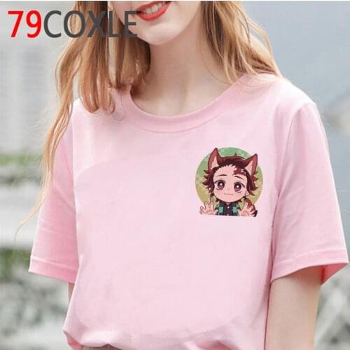 Demon Slayer Kimetsu No Yaiba t-shirt femme japanese ulzzang casual t-shirt aesthetic