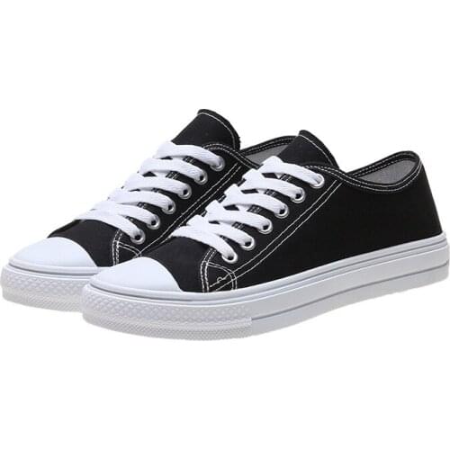 2020 Womens Loafers flat Shoes Zapatos De Mujer Autumn Ballerine Femme Tenis Feminino Casual Black Ladies Black canvas shoes