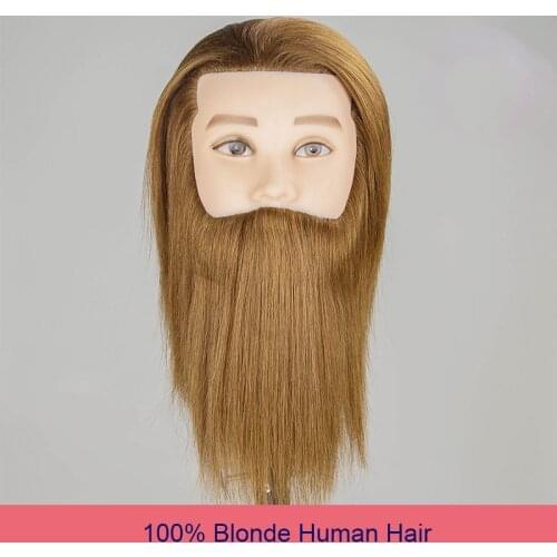 100% human hair male training mannequin head for hairdressers men mannequin head with human hair manequim head of the dummy