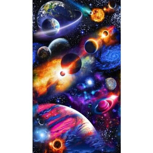 JMINE Div 5D space galaxy earth universe planet Full Diamond Painting cross stitch kits art Scenic 3D paint by diamonds