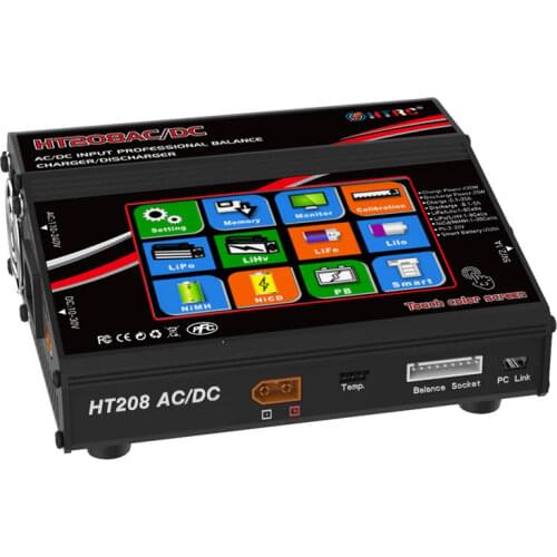 HTRC HT208 AC/DC 4.3"Color LCD Touch Screen 420W 20A RC Balance Charger/Discharger for 1-8s Lilon/LiPo/LiFe/LiHV Battery
