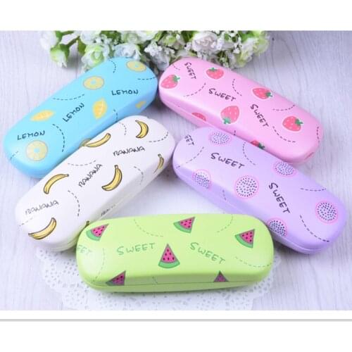 LIUSVENTINA Sweet Fruit Watermelon Banana Pitaya Strawberry Lemon Frame Glasses Box Sunglasses Case Gift for Girls and Friends