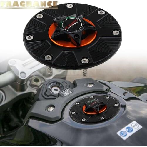 CNC Fuel Gas Tank Cap Cover Aluminum Keyless Motorcycle Accessories for HONDA CBR 500R CBR500R CBR500 R 2016-2018 2017