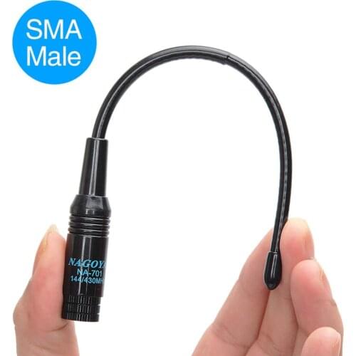 Nagoya NA-701 SMA-Male UHF VHF Dual Band 2.15dB Antenna HT/Scanner for Walkie Talkie Wouxun TYT TH-UV8000D Two Way Radio