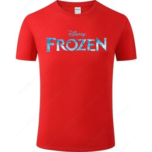 New Disney Anime Frozen T Shirt Men Women Summer Cotton Short Sleeve Print T-shirt Fashion Tops Tee Unisex Brand Clothing J18