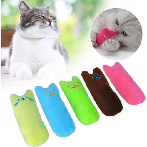 Teeth Grinding Catnip Toys Funny Interactive Plush Cat Toy Pet Kitten Chewing Vocal Toy Claws Thumb Bite Cat Mint For Cats