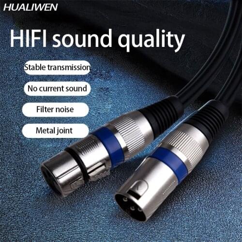 XLR Cable Karaoke Microphone Sound Cannon Cable Plug XLR Extension Mikrofon Cable for Audio Mixer Amplifiers XLR Cord