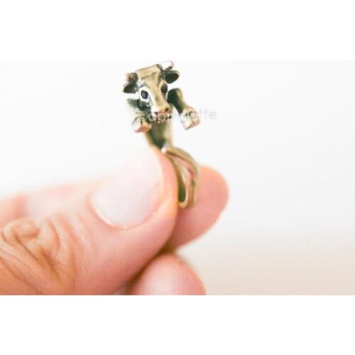 Wholesale Unique Retro Bull Adjustable Ring High Quality Design Mens Cow Promise Rings Women Gift Overwatch Aros