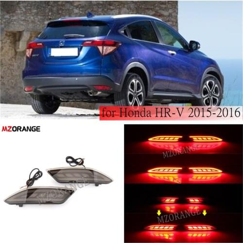 1 Pairs Rear Bumper Light For Honda HR-V 2015 2016 2017 2018 Rear Reflector Lamp Warning Light Left&Right Car Accessories