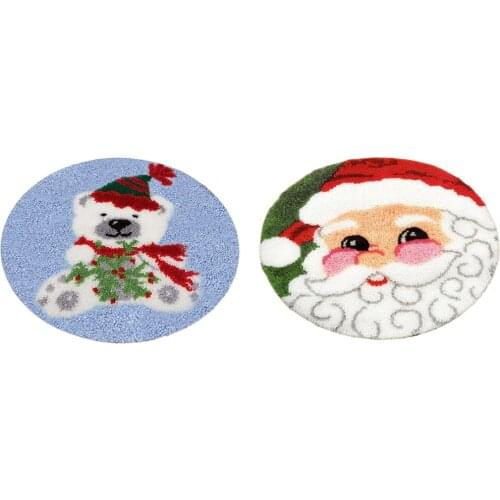 Handmade Latch Hook Rug Kits DIY Tapestry Carpet Rug Making for Kids Adults Beginners 50x50cm -Christmas Gift