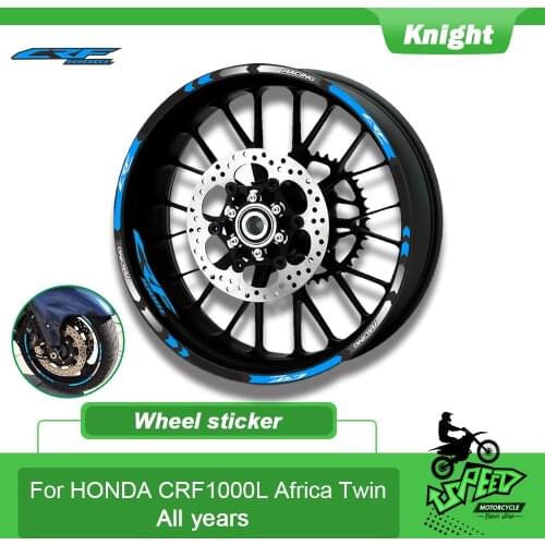 For Honda CRF1000L Africa Twin crf 1000l Motorcycle front rear wheel stickers moto reflective decoration outer rim decals