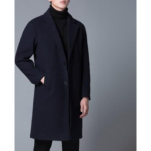 New arrival fashion Men Woolen Coat Casual thick Suit Pure Color Windbreaker Single Breasted high quality size M L XL 2XL 3XL
