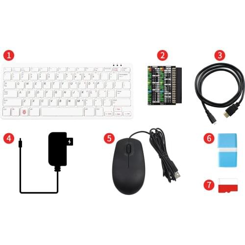 Raspberry Pi 400 Keyboard Computer with Third-Party Accessories/ With 7inch HDMI-compatible Touch Display/ Or 13.3INCH Display