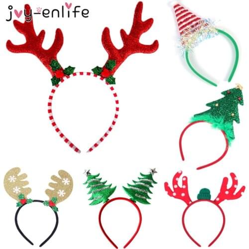 Christmas Headband Reindeer Xmas Tree Headwear Hair Band Decorations Children Christmas Costume Party New Year Navidad 2020 gift