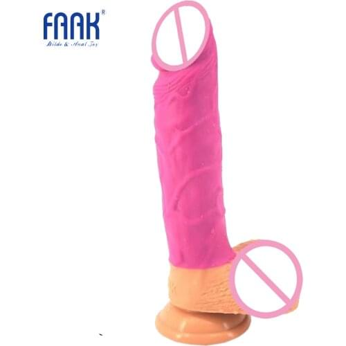 FAAK silicone big dildo realistic huge penis big dong suction cup g spot stimulate massage sex products for women masturbation