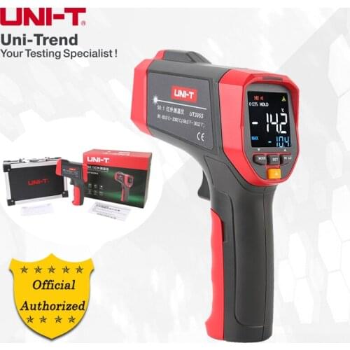 UNI-T UT305S Professional Infrared Thermometer Digital Display Color Screen High Temperature Temperature Gun Boiler Steelmaking