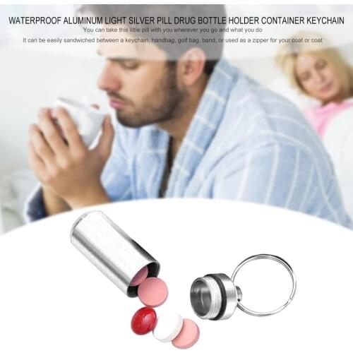 1pcs Aluminum Alloy Cartridge Mini Waterproof Sealing Metal Pill Box Mobile Phone Connector Storage easy to hold