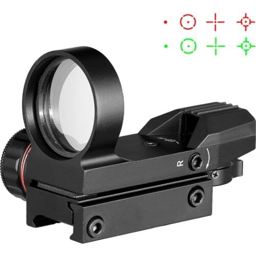 Air Gun Red dot Tactical Hunting Holographic 4 Reticle with 21mm Rail Geen/Red Dot Reflex Sight Airsoft Hunting