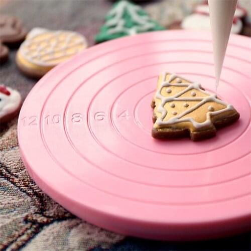 Cake Turntable Revolving Cookie Biscuit Mould Decorating Stand Platform Cake Cookie Biscuits Decorating DIY Cake Decorating Tool