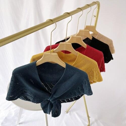 Female Shawl Wrap for Women Fake Collar Autumn Winter Knit Shawl False Collar Scarf Neck Shawl Detachable Shirt Collar