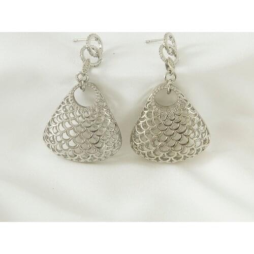 SUNNICE silver color drop earrings for women large earrings as wedding gift customize fashion dangle handmade