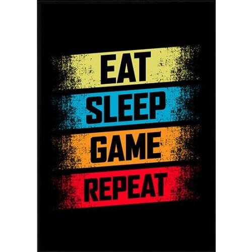 2style Choose Eat Sleep Game Repeat Gaming Art Film Print Silk Poster for Your Home Wall Decor 24x36inch