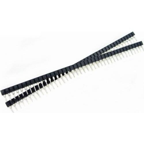20pcs 1x40 Pin 2.54 Round Female & Male Pin Header connector