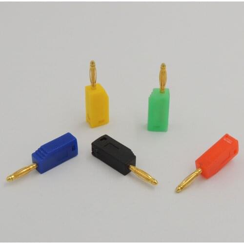 20pcs Gold Plated Solder Type Stackable 2mm Banana Plug stackable Probe Connector