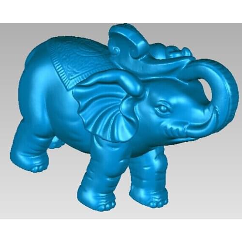 3d model relief for cnc in STL file format elephant 7