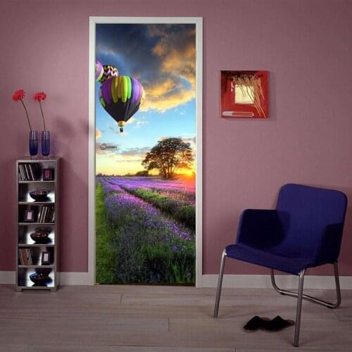 3D creative hot air balloon stickers mural DIY door stickers wall stickers self-adhesive waterproof removable