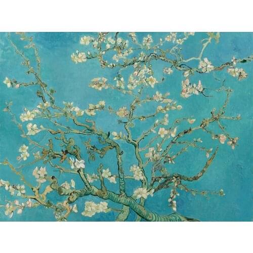 Diamond Embroidery Van Gogh Apricot Flowers Handmade Diamond Painting Embroidery Mosaic Cross Embroidery Home Decoration