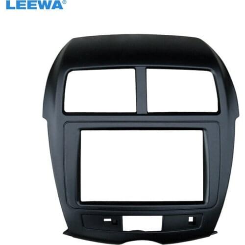 LEEWA Car 2DIN Radio Panel Fascia Refitting Frame for MITSUBISHI ASX CITROEN C4 Aircross PEUGEOT 4008 Plate Dash Mount Trim