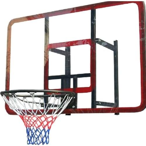 Standard Nylon Basketball Net Thread Sports Basketball Hoop Mesh Backboard Rim Ball Pum 12 Rings White Red Blue