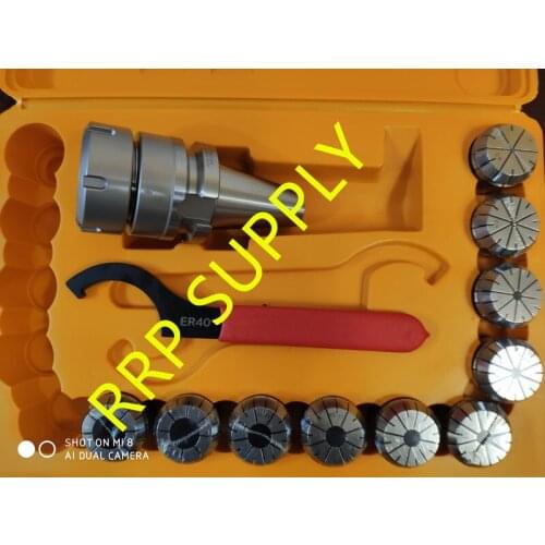 BT30xER40 collet chuck set with 10pcs 0.008mm high precision ER40 collets