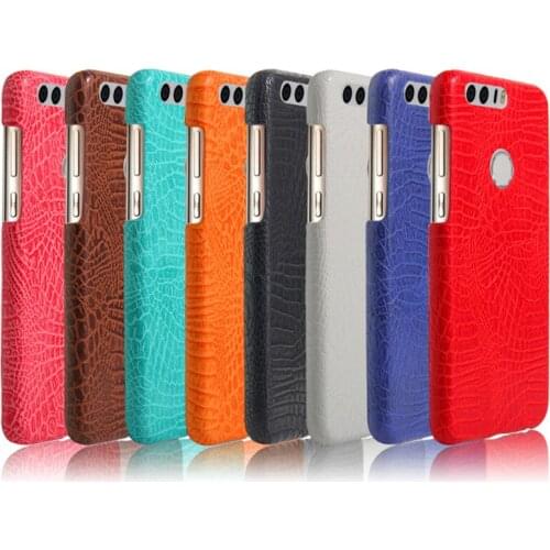 Huawei Honor 8 Honor8 Case Crocodile Grain Hard PC+PU Leather Surface Back Cover Case for Huawei Honor 8 Honor8 Hard Phone Cover