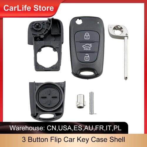 3 BN Flip Remote Key Fob Case Shell for KIA Rondo Sportage Soul Rio