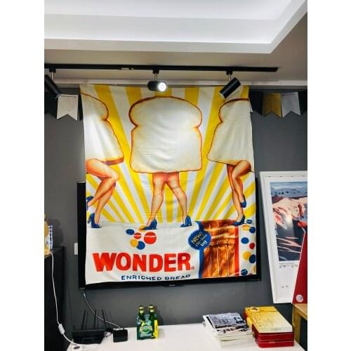 Wonder Tapestry Wall Hanging Bohemian Beach Mat Polyester Yoga Mat Home Bedroom Art Carpet Bread Girl Wall Tapestries