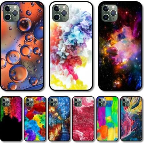 Color pictures Phone Case cover For iphone 12 pro max 11 8 7 6 s XR PLUS X XS SE 2020 mini black cell shell