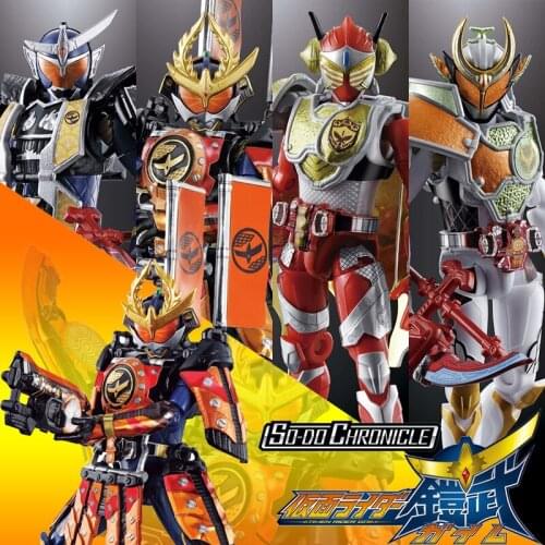 Bandai Genuine CANDY TOY SO-DO CHRONICLE Kamen Rider Gaim with Lemon Armor Action Figure Model Ornaments Toys Birthday Gifts