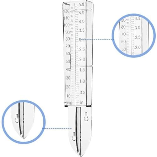 3PCS Rain Gauge Double Scale 5Inch Capacity Garden Household Plastic Rainwater Measuring Device Home Plastic Rain Water Meter