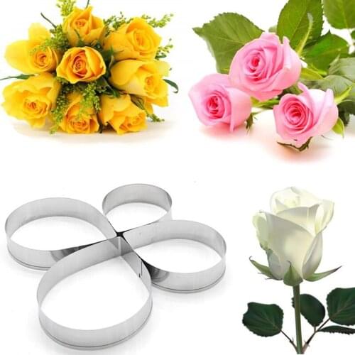 Rose Flower Petals Stainless Steel Cookie Cutter Pastry & Biscuit Baking Cutter Cake Decoration Tool Cupcake Mold Fondant Tools