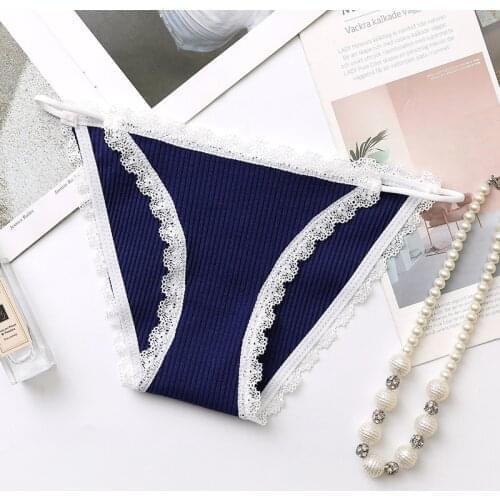 2020 Hot Sale Women Underwear Cotton Crotch Sexy Lace Panty Girl Thin Belt Breathable Shorts Low Waist Nylon Briefs 191