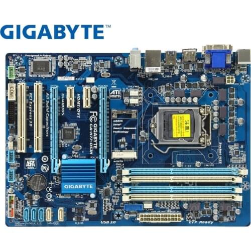 Gigabyte GA-H77-DS3H original motherboard LGA 1155 DDR3 32GB USB3.0 H77-DS3H H77 board