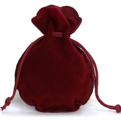10pcs 2 Sizes Calabash Packing Drawstring Velvet Pouch Sachet Gift Bag For Jewelry Wedding Things Party Bead Container Storage